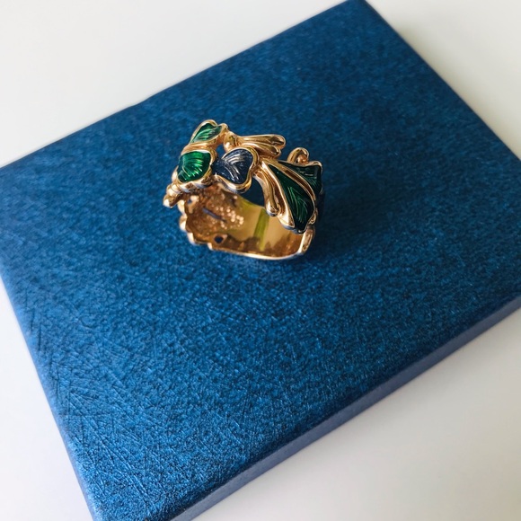 Ross-Simons Tropical Leaf Sterling 925 Gold Ring, Size 9 - Picture 14 of 14